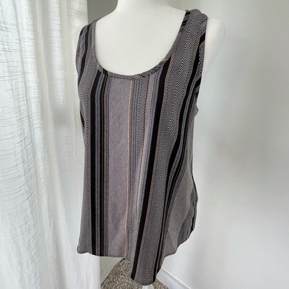 DREW Tops - DREW Anthropologie Striped Herringbone Tank Top